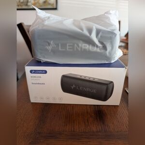 Black Wireless Portable Speaker with Charging Cord